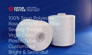 100% spun staple polyester sewing thread