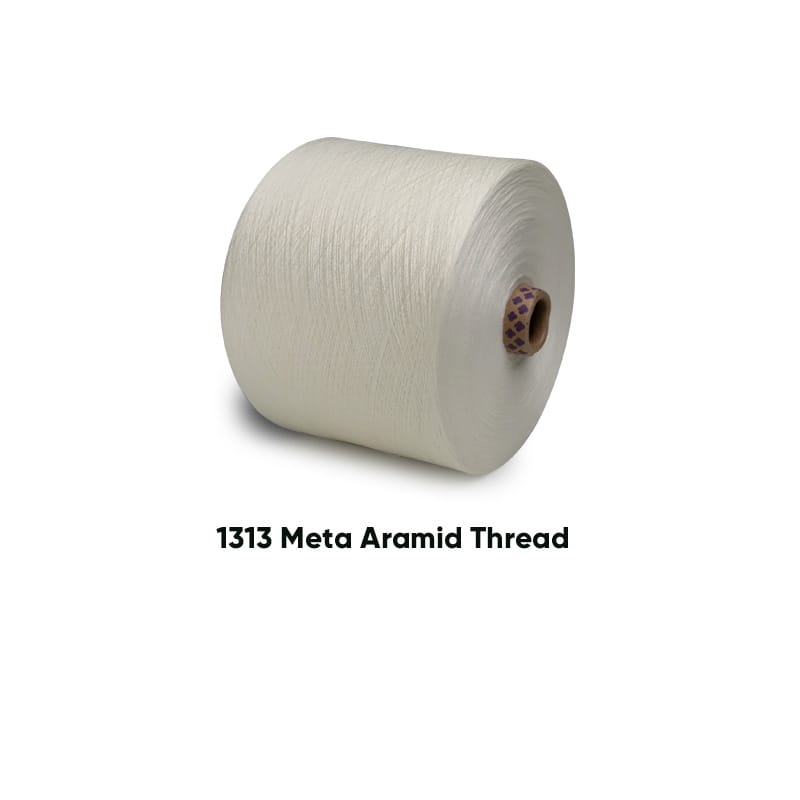 White spool of 1313 Meta Aramid Thread on a plain background, product image for aramid thread