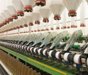 Regenerated sewing thread in production