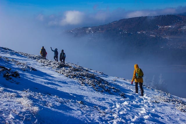 hiking and climbing